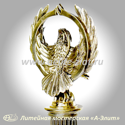 Птица Феникс, сувенирная статуэтка из бронзы.