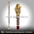 Бронзовая ложка для обуви лев король длинная