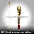 Бронзовая ложка для обуви птица феникс длинная