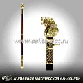 Бронзовая ложка для обуви медведь лауреат длинная