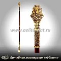 Бронзовая ложка для обуви лев король длинная