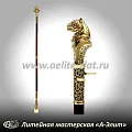 Бронзовая ложка для обуви тигр длинная