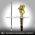Бронзовая ложка для обуви баран в латах длинная