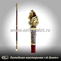 Бронзовая ложка для обуви конь в пальто длинная
