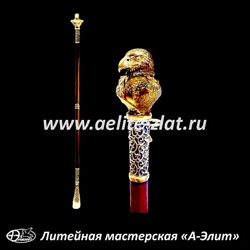 Бронзовая ложка для обуви орел генерал длинная