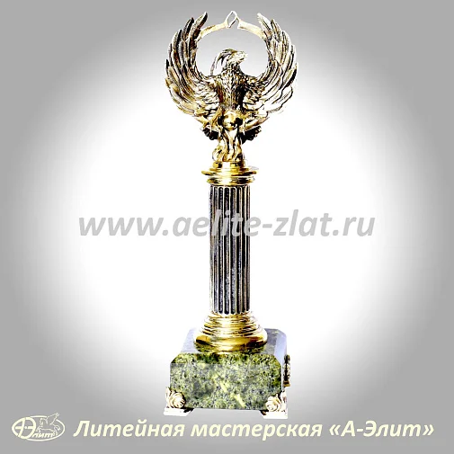 Птица Феникс, сувенирная статуэтка из бронзы.