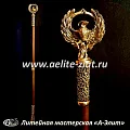 Бронзовая ложка для обуви птица феникс длинная