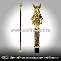 Бронзовая ложка для обуви кролик с часами длинная