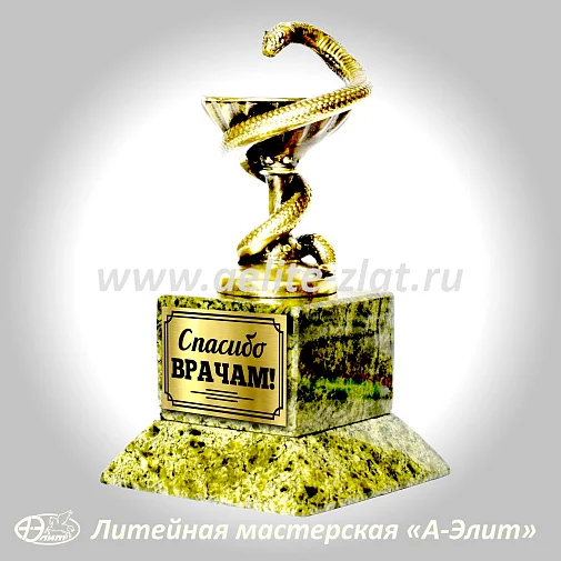 Сувенир из бронзы "Спасибо врачам".