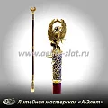 Бронзовая ложка для обуви птица феникс длинная