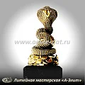 Бронзовая статуэтка денежная кобра 