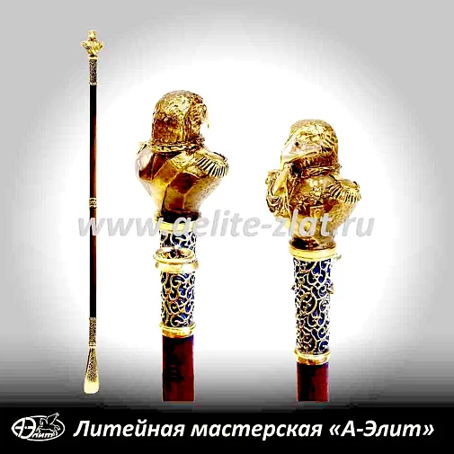 Бронзовая ложка для обуви орел генерал длинная