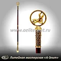 Бронзовая ложка для обуви борцы длинная