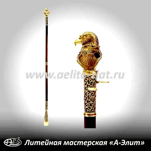 Бронзовая ложка для обуви орел генерал длинная