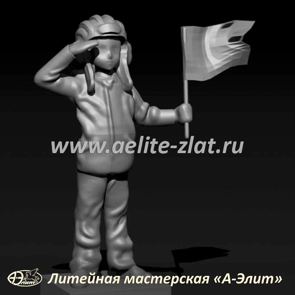 Изготовление статуэток на заказ 3d моделирование Алеша танкист