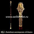 Бронзовая ложка для обуви лев король длинная