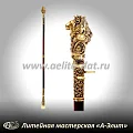 Бронзовая ложка для обуви лев король длинная
