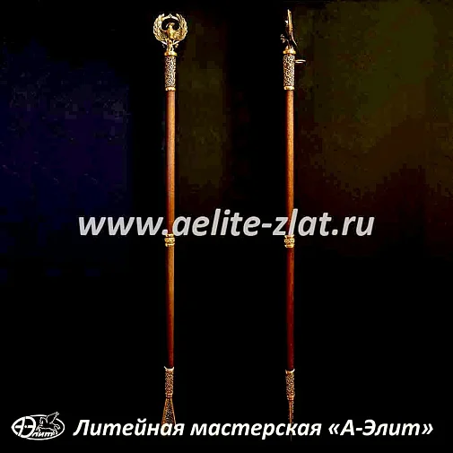 Бронзовая ложка для обуви птица феникс длинная