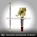 Бронзовая ложка для обуви слон длинная