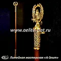 Бронзовая ложка для обуви птица феникс длинная