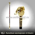 Бронзовая ложка для обуви слон длинная