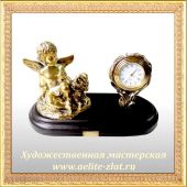 Бронзовые часы с ангелами Часы Ангел с овном
