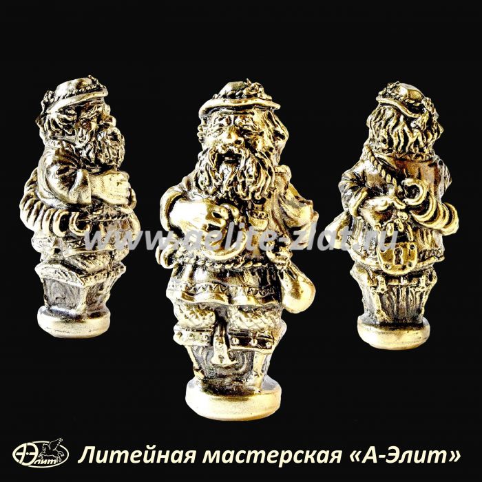 Бронзовая ложка для обуви Домовой с на сундуке с бубликами (бюст). Бронзовая ложка для обуви Домовой с на сундуке с бубликами (бюст)