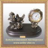 Бронзовые часы сувенирные Часы Голуби