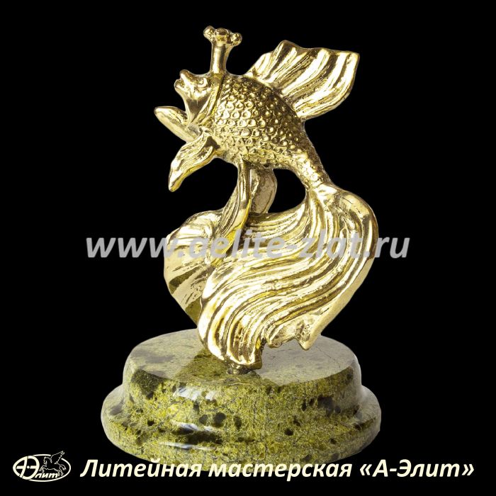 Сувенир из бронзы, рыбка золотая большая. Сувенир из бронзы, рыбка золотая большая