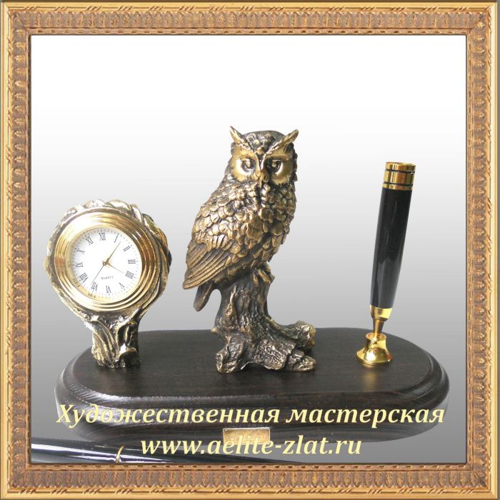 Письменный набор Сова на ветке малая. Письменный набор Сова на ветке малая