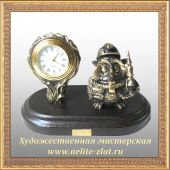 Бронзовые часы профессии Часы Сова шахтер