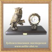 Бронзовые часы с животными и птицами Часы Сова 