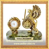 Подарочные часы из бронзы Подарок военнослужащему Росгвардии