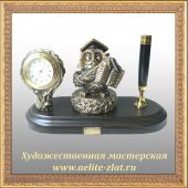  Письменный набор с печатью Сова учитель