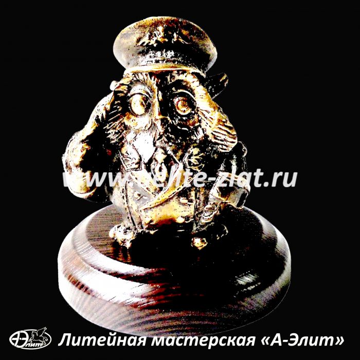 Статуэтка Офицер сова, оригинальный подарок военному. Статуэтка Офицер сова, оригинальный подарок военному
