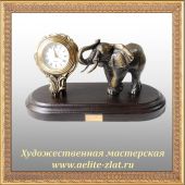 Бронзовые часы с животными и птицами Часы Слон средний
