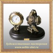 Бронзовые часы с животными и птицами Часы Ворона 