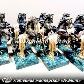 Литье бронзовых статуэток Конь Элит на заказ.