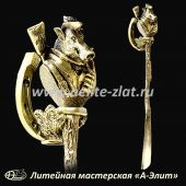  Бронзовая ложка для обуви  Кабан охотник