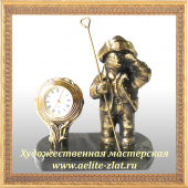 Бронзовые часы профессии Часы Металлург (Медведь)
