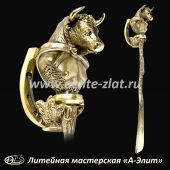  Бронзовая ложка для обуви Бык чемпион