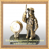 Бронзовые часы профессии Часы Гаишник (Медведь)