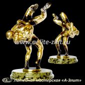 Бронзовые статуэтки спортсменов Статуэтка Борцы большая