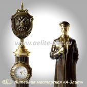 Бронзовые часы с военными и полководцами Бронзовые часы ФСБ России.
