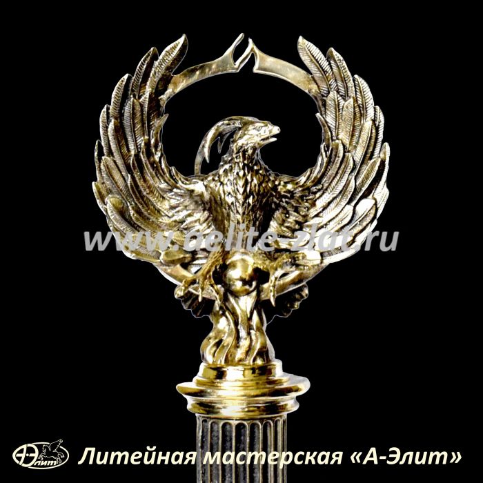 Птица Феникс, сувенирная статуэтка из бронзы.. Птица Феникс, сувенирная статуэтка из бронзы.
