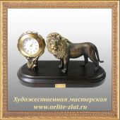 Бронзовые часы с животными и птицами Часы Лев