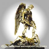Бронзовые статуэтки православных святых Архангел Михаил, статуэтка из бронзы.
