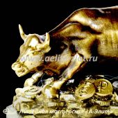 Сувениры из бронзы Бронзовая статуэтка денежный бык