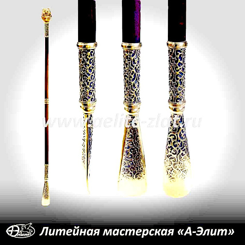 Бронзовая ложка для обуви сова ученая длинная