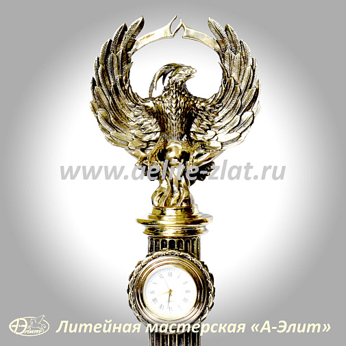 Бронзовые часы Птица Феникс